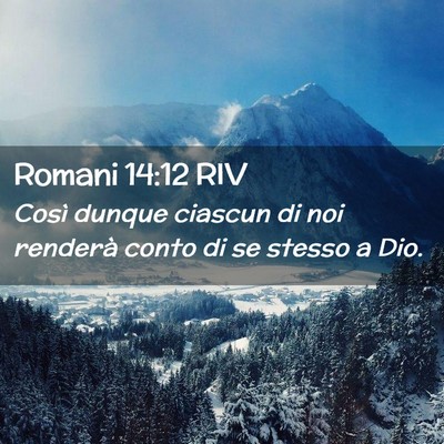 Picture 02 - Romani 14:12 RIV - Così dunque ciascun di noi renderà conto di se - Bible Verse Picture