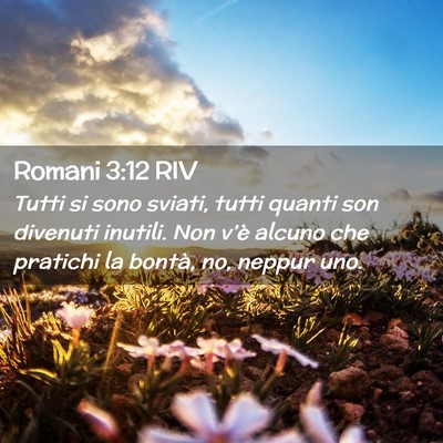 Picture 02 - Romani 3:12 RIV - Tutti si sono sviati, tutti quanti son divenuti - Bible Verse Picture