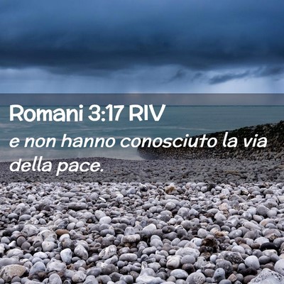 Picture 02 - Romani 3:17 RIV - e non hanno conosciuto la via della - Bible Verse Picture