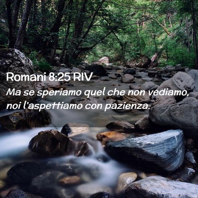 Picture 02 - Romani 8:25 RIV - Ma se speriamo quel che non vediamo, noi - Bible Verse Picture
