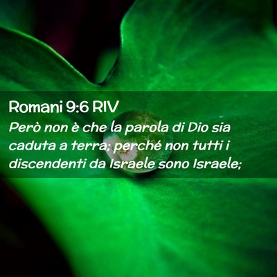 Picture 02 - Romani 9:6 RIV - Però non è che la parola di Dio sia caduta a - Bible Verse Picture