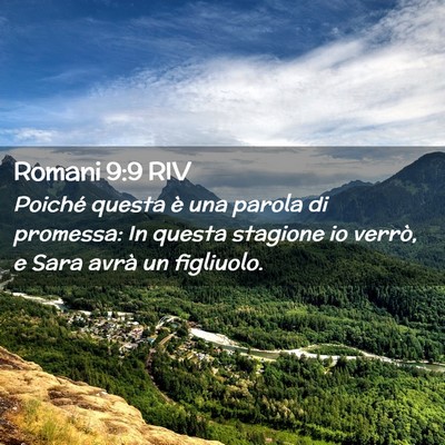 Picture 02 - Romani 9:9 RIV - Poiché questa è una parola di promessa: In - Bible Verse Picture