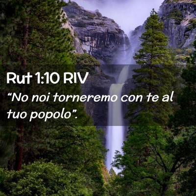 Picture 02 - Rut 1:10 RIV - “No noi torneremo con te al tuo - Bible Verse Picture