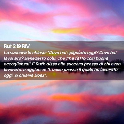 Picture 02 - Rut 2:19 RIV - La suocera le chiese: “Dove hai spigolato oggi? - Bible Verse Picture