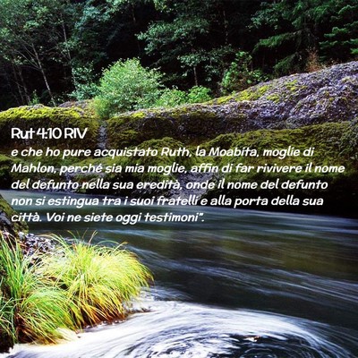 Picture 02 - Rut 4:10 RIV - e che ho pure acquistato Ruth, la Moabita, moglie - Bible Verse Picture