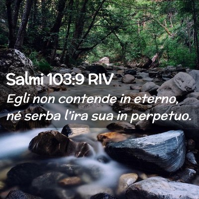 Picture 02 - Salmi 103:9 RIV - Egli non contende in eterno, né serba l’ira - Bible Verse Picture