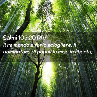 Picture 02 - Salmi 105:20 RIV - Il re mandò a farlo sciogliere, il dominatore di - Bible Verse Picture