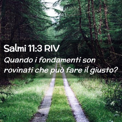 Picture 02 - Salmi 11:3 RIV - Quando i fondamenti son rovinati che può fare il - Bible Verse Picture