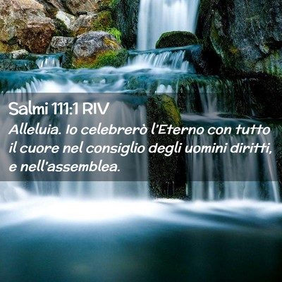 Picture 02 - Salmi 111:1 RIV - Alleluia. Io celebrerò l’Eterno con tutto il - Bible Verse Picture