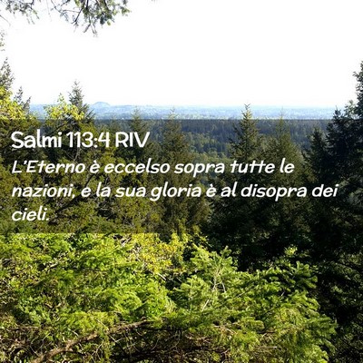 Picture 02 - Salmi 113:4 RIV - L’Eterno è eccelso sopra tutte le nazioni, e - Bible Verse Picture