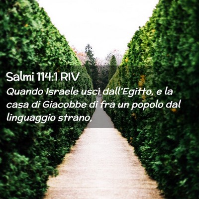 Picture 02 - Salmi 114:1 RIV - Quando Israele uscì dall’Egitto, e la casa di - Bible Verse Picture