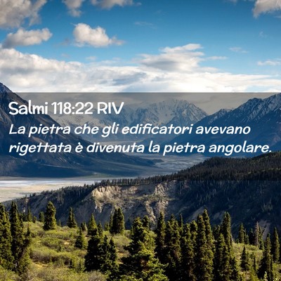 Picture 02 - Salmi 118:22 RIV - La pietra che gli edificatori avevano rigettata - Bible Verse Picture