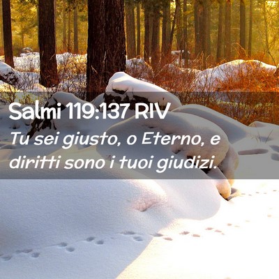 Picture 02 - Salmi 119:137 RIV - Tu sei giusto, o Eterno, e diritti sono i tuoi - Bible Verse Picture