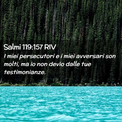 Picture 02 - Salmi 119:157 RIV - I miei persecutori e i miei avversari son molti, - Bible Verse Picture