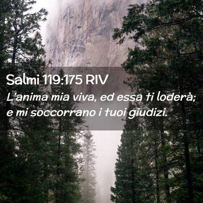 Picture 02 - Salmi 119:175 RIV - L’anima mia viva, ed essa ti loderà; e mi - Bible Verse Picture