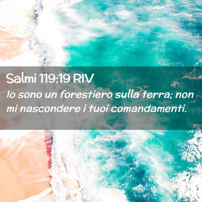 Picture 02 - Salmi 119:19 RIV - Io sono un forestiero sulla terra; non mi - Bible Verse Picture