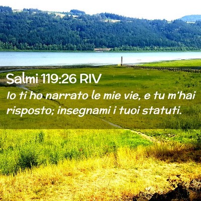 Picture 02 - Salmi 119:26 RIV - Io ti ho narrato le mie vie, e tu m’hai - Bible Verse Picture