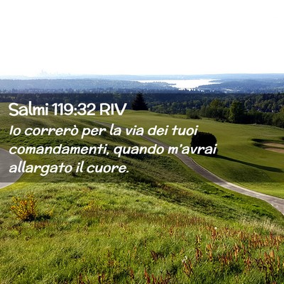 Picture 02 - Salmi 119:32 RIV - Io correrò per la via dei tuoi comandamenti, - Bible Verse Picture
