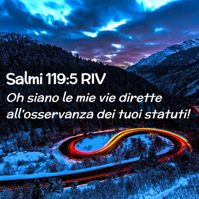 Picture 02 - Salmi 119:5 RIV - Oh siano le mie vie dirette all’osservanza dei - Bible Verse Picture