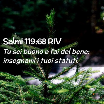 Picture 02 - Salmi 119:68 RIV - Tu sei buono e fai del bene; insegnami i tuoi - Bible Verse Picture