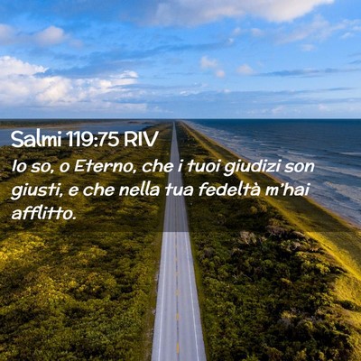 Picture 02 - Salmi 119:75 RIV - Io so, o Eterno, che i tuoi giudizi son giusti, e - Bible Verse Picture