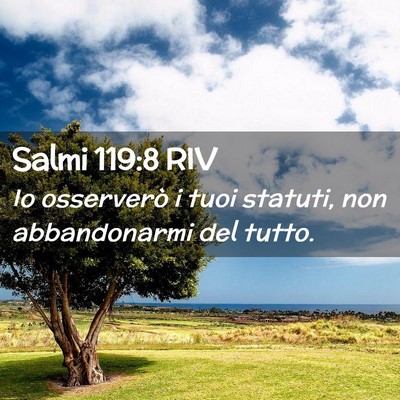 Picture 02 - Salmi 119:8 RIV - Io osserverò i tuoi statuti, non abbandonarmi - Bible Verse Picture