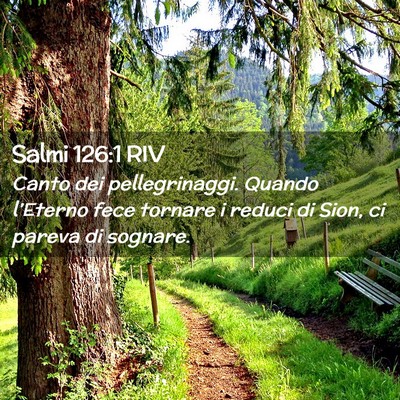 Picture 02 - Salmi 126:1 RIV - Canto dei pellegrinaggi. Quando l’Eterno fece - Bible Verse Picture