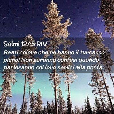 Picture 02 - Salmi 127:5 RIV - Beati coloro che ne hanno il turcasso pieno! Non - Bible Verse Picture