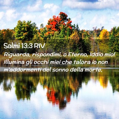 Picture 02 - Salmi 13:3 RIV - Riguarda, rispondimi, o Eterno, Iddio mio! - Bible Verse Picture