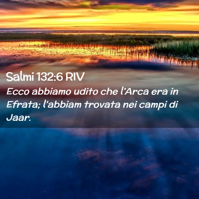 Picture 02 - Salmi 132:6 RIV - Ecco abbiamo udito che l’Arca era in Efrata; - Bible Verse Picture