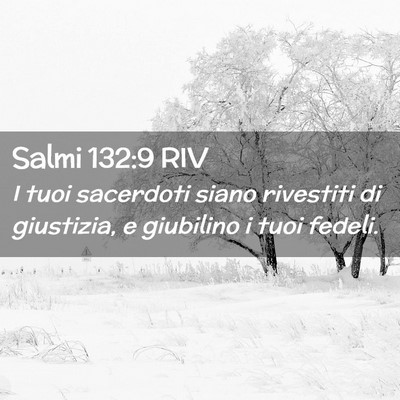 Picture 02 - Salmi 132:9 RIV - I tuoi sacerdoti siano rivestiti di giustizia, e - Bible Verse Picture