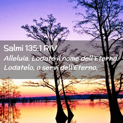 Picture 02 - Salmi 135:1 RIV - Alleluia. Lodate il nome dell’Eterno. Lodatelo, - Bible Verse Picture