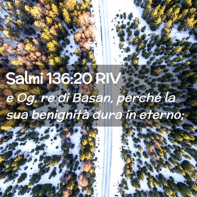 Picture 02 - Salmi 136:20 RIV - e Og, re di Basan, perché la sua benignità dura - Bible Verse Picture
