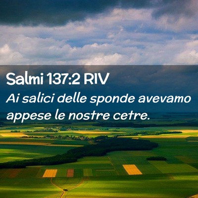 Picture 02 - Salmi 137:2 RIV - Ai salici delle sponde avevamo appese le nostre - Bible Verse Picture