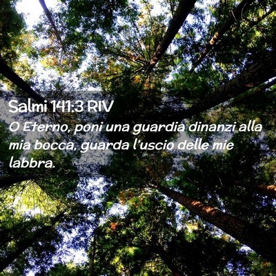 Picture 02 - Salmi 141:3 RIV - O Eterno, poni una guardia dinanzi alla mia - Bible Verse Picture