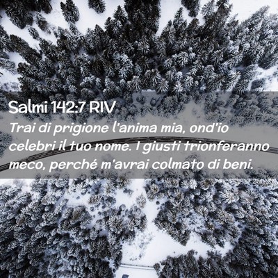 Picture 02 - Salmi 142:7 RIV - Trai di prigione l’anima mia, ond’io celebri - Bible Verse Picture