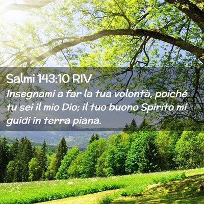 Picture 02 - Salmi 143:10 RIV - Insegnami a far la tua volontà, poiché tu sei - Bible Verse Picture