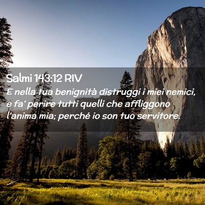 Picture 02 - Salmi 143:12 RIV - E nella tua benignità distruggi i miei nemici, e - Bible Verse Picture