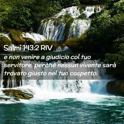 Picture 02 - Salmi 143:2 RIV - e non venire a giudicio col tuo servitore, - Bible Verse Picture