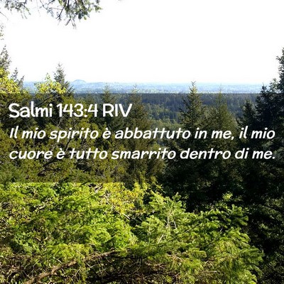 Picture 02 - Salmi 143:4 RIV - Il mio spirito è abbattuto in me, il mio cuore - Bible Verse Picture