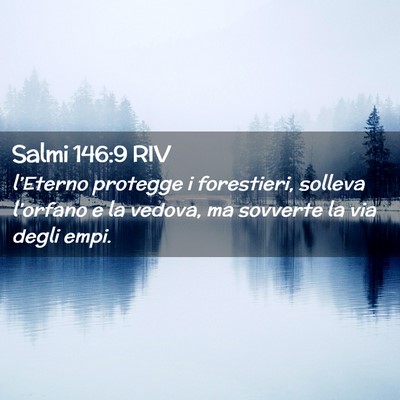 Picture 02 - Salmi 146:9 RIV - l’Eterno protegge i forestieri, solleva - Bible Verse Picture