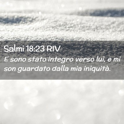 Picture 02 - Salmi 18:23 RIV - E sono stato integro verso lui, e mi son guardato - Bible Verse Picture