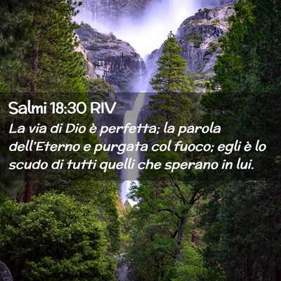 Picture 02 - Salmi 18:30 RIV - La via di Dio è perfetta; la parola - Bible Verse Picture