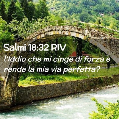 Picture 02 - Salmi 18:32 RIV - l’Iddio che mi cinge di forza e rende la mia - Bible Verse Picture