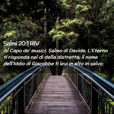 Picture 02 - Salmi 20:1 RIV - Al Capo de’ musici. Salmo di Davide. L’Eterno - Bible Verse Picture