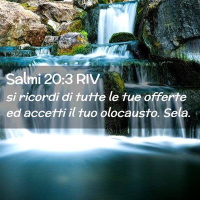 Picture 02 - Salmi 20:3 RIV - si ricordi di tutte le tue offerte ed accetti il - Bible Verse Picture