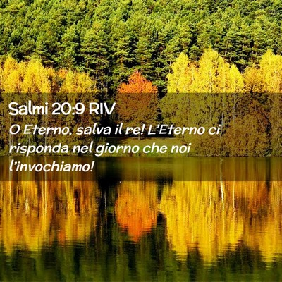 Picture 02 - Salmi 20:9 RIV - O Eterno, salva il re! L’Eterno ci risponda nel - Bible Verse Picture