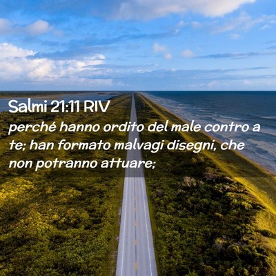 Picture 02 - Salmi 21:11 RIV - perché hanno ordito del male contro a te; han - Bible Verse Picture