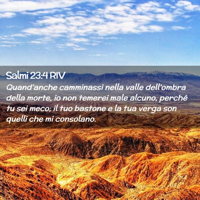 Picture 02 - Salmi 23:4 RIV - Quand’anche camminassi nella valle dell’ombra - Bible Verse Picture
