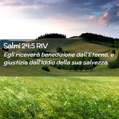 Picture 02 - Salmi 24:5 RIV - Egli riceverà benedizione dall’Eterno, e - Bible Verse Picture